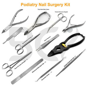 Kit de podólogo de 12 piezas, instrumentos de Podología para el cuidado de los pies, pedicura, tijeras curvas, cortador para uñas, dedos de los pies, juegos de herramientas de pedicura - Product Image 2