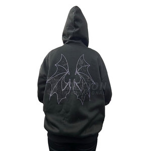 Diseño personalizado de alta calidad pulóver hombres básicos Rhinestone sudaderas con capucha sólido Casual de talla grande hombres básicos Rhinestone sudaderas con capucha - Product Image 4