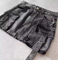 Shorts de Mezclilla para Mujer, Cintura Alta, con Bolsillos 3D, Estilo Hip Hop, Casual, Holgado, Transpirable, de Alta Calidad, 2025