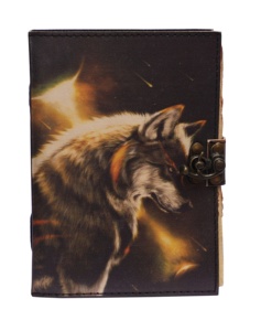 Howl Wolf – carnet de notes et carnet de croquis fait à la main, en papier, Vintage, noir, 120 - Product Image 1