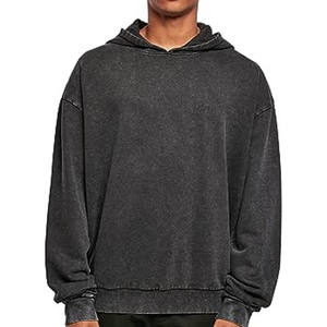 Sudaderas con capucha para hombre con estampado bordado y logotipo personalizado Sudadera con capucha en blanco para unisex Sudadera con capucha estadounidense con estampado ácido lavado con cremallera completa - Product Image 3