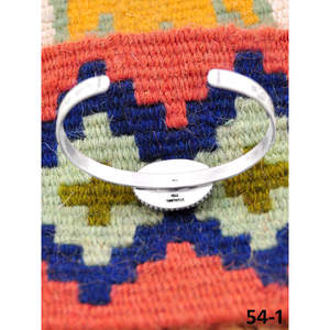 Southwest Handmade Black Jack Turquoise & Sterling Silver Fashion Cuff Bracelet Elegant & Stylish Accessory - Product Image 4