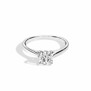 IGI Certified Round Cut Lab Grown Diamond Solitaire Engagement <b>Ring</b> 14K Rose / Yellow And White Gold Classic Wedding <b>Ring</b> - Product Image 5
