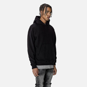 Wholesale Men's Curved Hem <b>Longline</b> Gym 100% Cotton Pullover <b>Hoodie</b> Custom Logo OEM Fitness Winter - Product Image 2