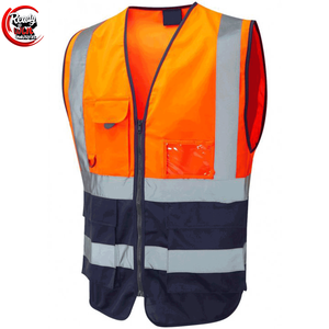 Prix usine gilet de sécurité haute visibilité personnalisable multi-poches route veste de travail réfléchissante polyester imperméable respirant - Product Image 2