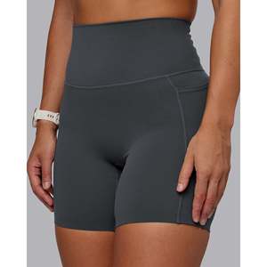 Pantalones cortos Elixir de talle ultra alto de 6 pulgadas para mujer con bolsillos - Dark Storm - Product Image 6
