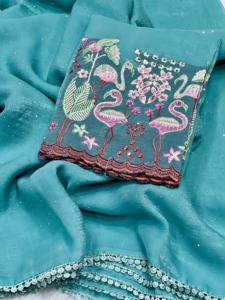 Costume de sari en soie pour femmes de haute qualité et attrayant nouveau design vêtements de fête de mariage en coton du fournisseur indien - Product Image 5