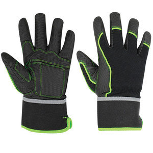 Gants de sécurité OEM pour hommes et femmes, anti-coupure, respirants, en cuir, avec manchette de sécurité, niveau d'impact 1, sans latex, pour travaux de construction - Product Image 4