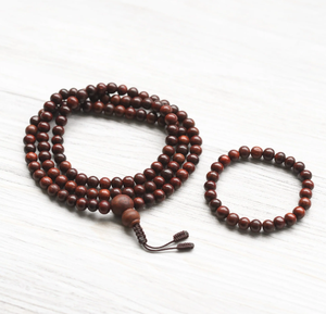 Cuentas de madera Mala regalo joyería Mala hecha a mano para meditación y práctica espiritual collar con cuentas de moda diseño moderno - Product Image 5