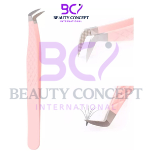 High Quality Pink Straight Isolation Volume Eyelash Extension Graft Tweezers Stainless Steel Pointed Tip Good Seller - Product Image 3