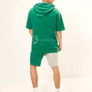 Winter Outdoor Hooded <b>Shorts</b> <b>Set</b> Comfortable Travel Outfit Custom Patches Contrast Color 100% Cotton <b>Hoodie</b> <b>Shorts</b> <b>Sets</b> for <b>Men</b> - Product Image 4