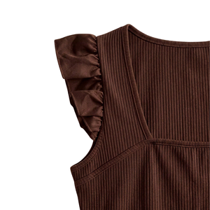 Blusa Casual de Verano para Mujer, Cuello Cuadrado, Manga Corta, Botones al Frente, Corte Holgado, 100% Algodón, Color Sólido - Product Image 4