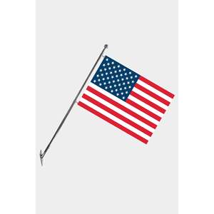 Ensemble de mât de drapeau télescopique mural en polyester durable pour les États-Unis, idéal pour les agences de voyage, l'automobile, l'éducation et l'assurance - Product Image 1