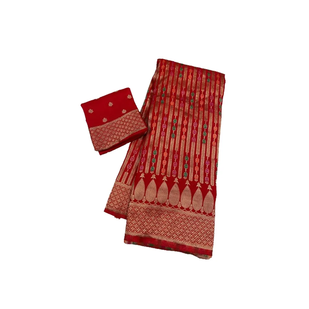 Miglior esportatore nuovo ultimo Design bei colori in crêpe Khadi sari di seta per il partito di usura sari