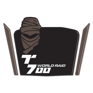 Adesivi 3D Personalizzati Neri per Moto Yamaha Tenere 700 World Raid Parabrezza - Product Image 2