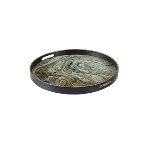 Té Café Desayuno Servidor Platos Personalizado Hecho A Mano Decorativo Bandeja Redondeada - Product Image 1