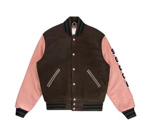 Chaqueta universitaria Mangas de cuero de lana genuina Chaqueta universitaria de béisbol de moda Letterman Bomber School College Winter Varsity - Product Image 1