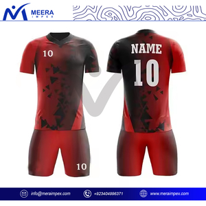 Maillot de football court respirant en polyester 100 % de haute qualité, couleur dégradée, personnalisable, uniforme de football imprimé, tenue d'entraînement - Product Image 2