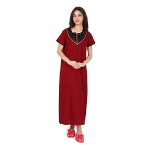 Night Dress Knee Length - Women Night Gown Cotton Knee Length