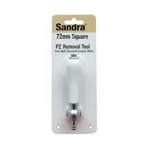 Sandra 72mm Square PZ Removal Tool 8mm Matt Chrome/Porcelain White Smart Blinds <b>Shades</b> & Shutters - Product Image 2