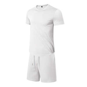 T-shirt avec short assorti ensembles de courts de gymnastique pour hommes t-shirt et ensemble court logo personnalisé été ensembles de vêtements de sport pour hommes - Product Image 4