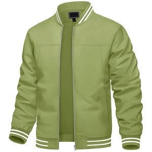 Veste universitaire pour homme de qualité supérieure, brodée sur mesure, col montant, logo frontal, élégante, durable, imperméable, écologique, matelassée - Product Image 1