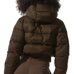 Faible MOQ 5 pièces Vente en gros OEM Manteaux d'hiver épais et chauds pour femme en satin de coton et nylon respirant, écologiques - Product Image 4