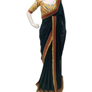 ÚLTIMO DISEÑADOR GEORGATTE HILO TRABAJO FANCY SAREE - Product Image 1