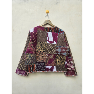 Chaqueta Acolchada de Estilo Bohemio para Mujer, Otoño, Diseño Artesanal, Algodón Resistente, Cómoda, Suave, Estampado, Reversible - Product Image 6