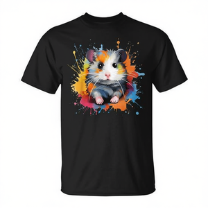 T-shirt coloré avec motif d'hamster syrien mignon pour les amoureux des animaux - Product Image 2