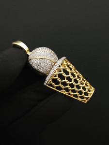 Colgante de Hip Hop con diseño de helado de diamantes de moissanita de corte brillante redondo y Plata de Ley 925 de moda para hombres y mujeres - Product Image 5