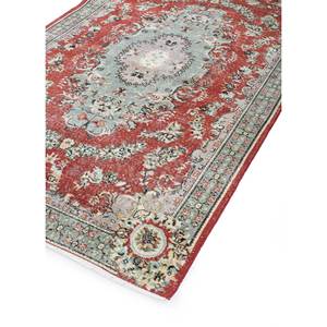 Alfombra de Lana Anudada a Mano Estilo Vintage, Patrón de Medallón Rojo y Naranja, Gran Tamaño 9x12 para Decoración de Sala de Estar, Nombre del Producto: Pae-2273 - Product Image 2