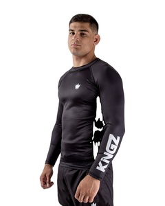 Unisex Men's <b>Long</b> Rashguard Compression MMA Gym Fitness Sportswear BJJ <b>Vest</b> with OEM Design Unisex <b>Rash</b> Guard Fabric Material - Product Image 3
