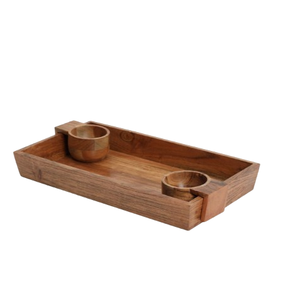 Bandeja de Madera para Salsas y Aperitivos, Forma de Flor, Plato de Servir para Cocina, Estilo Moderno de Mediados de Siglo, Plato para Fiestas, Decoración para Casa de Playa - Product Image 3