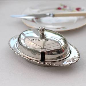 Luxueux Design Miroir Poli Métallique Écologique En Aluminium Beurrier Meilleure Vente Exclusive Qualité Rectangle Forme - Product Image 1