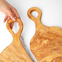 Planches à découper jumelles Romeo Juliet en bois d'olivier brun de Tunisie de qualité supérieure, blocs à découper durables pour charcuterie, fabriqués en Tunisie