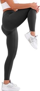 Leggings de yoga pleine longueur taille haute doux beurre pour femmes motif solide taille élastique écologique pour le devant respirant quotidien - Product Image 2