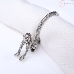 Anneaux de serviette en aluminium modernes et luxueux pour la décoration de table de mariage et de la maison/du restaurant, en stock - Product Image 3
