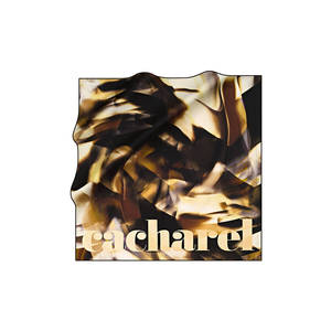Black Cotton Floral Abstract Square Scarf - Product Image 1