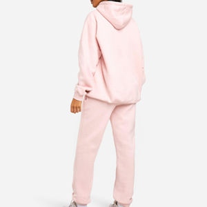 Qualité supérieure 100% coton Style couleur femmes survêtement uni surdimensionné deux pièces survêtement pour dames - Product Image 5