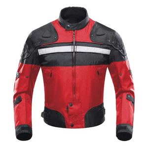 Veste en cuir de motard de haute qualité pour hommes, design unique avec col montant, saison d'hiver, veste en toile pour moto - Product Image 5