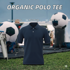 Camiseta de Punto de Poliéster y Algodón para Hombre, Manga Corta, Logotipo Personalizado, Antibolitas, Venta al por Mayor - Product Image 3