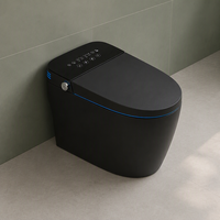 WC intelligent allongé monobloc avec chasse d'eau à jet siphonique et double chasse pour salle de bain moderne