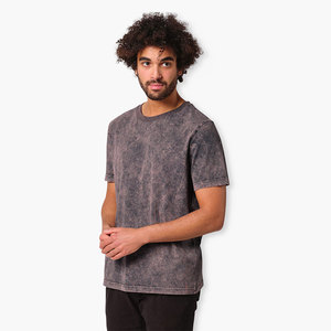 T-shirt homme délavé à l'acide Streetwear Stone Washed Hip Hop 100% coton T shirts Custom Vintage T Shirt - Product Image 1