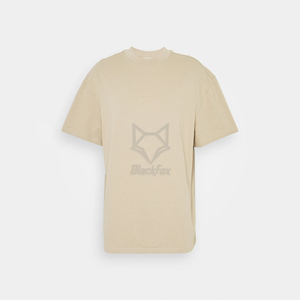 T-shirt surdimensionné brodé 100% coton de luxe pour hommes T-shirt vierge de haute qualité à col montant et poids lourd personnalisé - Product Image 2