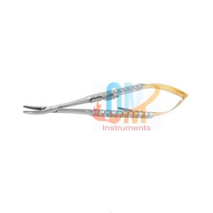 Barraquer ที่ใส่เข็มขนาดเล็กที่ยึดหัวเข็มสำหรับผ่าตัดแบบโค้งที่ใส่เข็มขนาดเล็กเครื่องมือทางการแพทย์ - Product Image 2