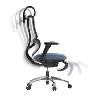 Chaise de bureau exécutive réglable à dossier haut KOHO, chaise de bureau ergonomique pivotante avec repose-pieds, conforme à la norme ANSI/BIFMA X5.1-2017, projet ODM