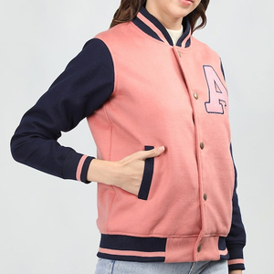 Blouson aviateur poids lourd personnalisé pour femmes Letterman vestes Letterman manches en cuir véritable pour femmes pour les Offre Spéciale - Product Image 2