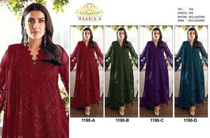 Robe pakistanaise élégante en georgette de renard de qualité supérieure, tenue de soirée élégante avec broderie détaillée à bon prix - Product Image 4