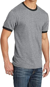 T-shirts à col rond en coton 100% pour hommes avec logo personnalisé, motif lettres tricotées, fabrication OEM directe d'usine - Product Image 2